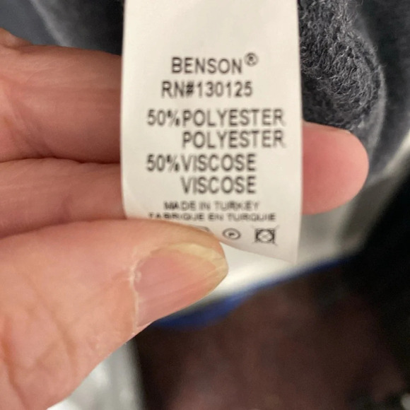 Benson N.Y.C Long Sleeve Knit Sweater Men's‎ Size Large Gray - Picture 3 of 6